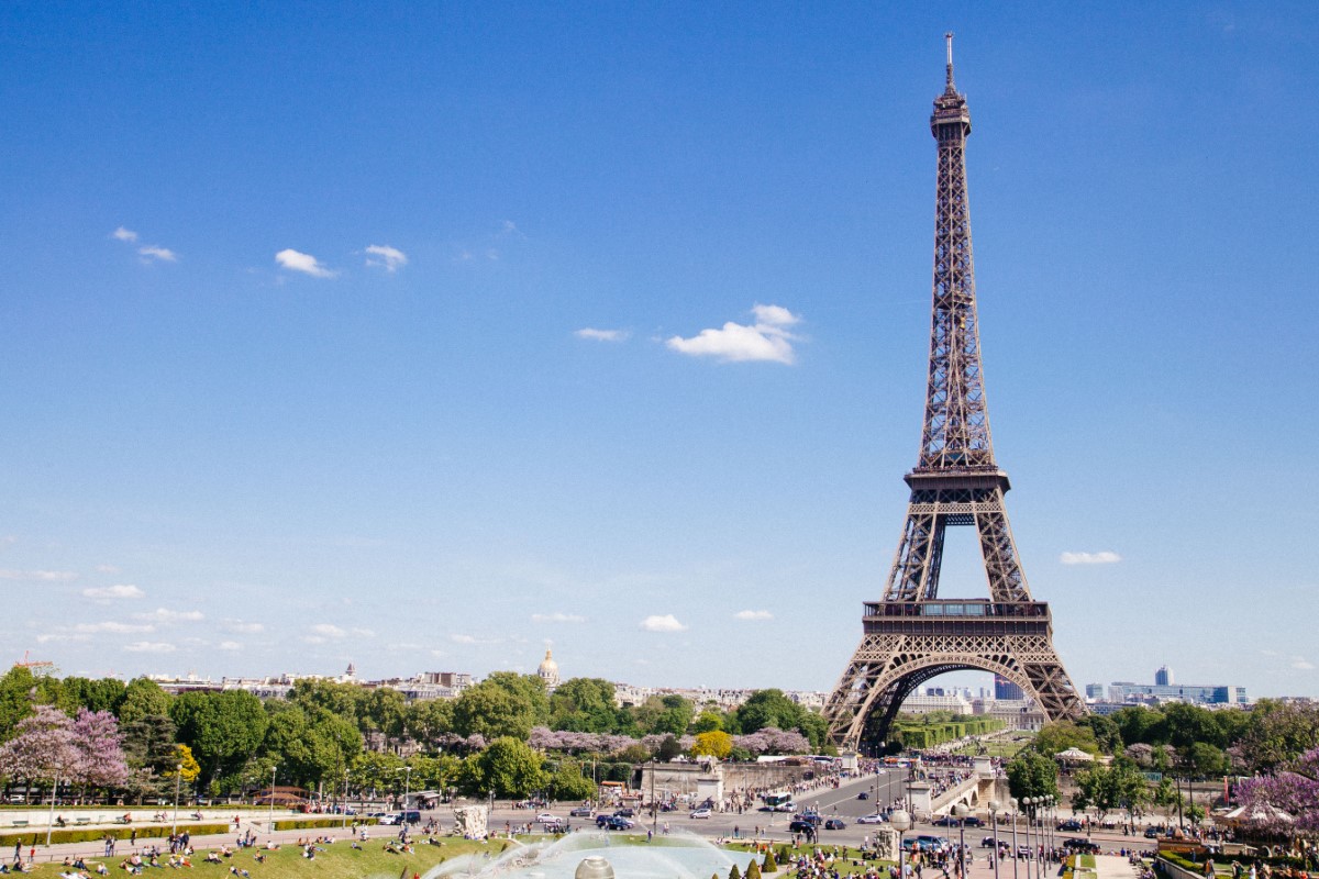 Vista de la Torre Eiffel en la ciudad de París